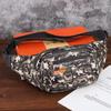 Nova Camuflagem Pequena Flor Dupla Esportes Cintura Bolsa Viagem Ao Ar Livre Trendy Crossbody Bolsa Camuflagem Casual Moda Cintura Bolsa