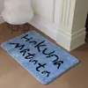 Tapete Simples com Design de Letra para Quarto de Casa, Tapete de Chão de Veludo, Resistente a Manchas, Absorvente de Água, Tapete de Pé Antiderrapante, Tapete para Mesa de Centro e Sofá da Sala de Estar
