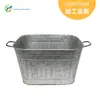 Cubo de Hielo Metálico Cuadrado Personalizado con Asa, Enfriador de Cerveza y Bebidas de Hierro Galvanizado, Cubo de Hielo Grande para Fiestas