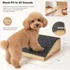 Escada de escalada de madeira para animais de estimação para cães pequenos e gatos, rampa para animais de estimação de baixo ângulo, escada ajustável para cães de estimação em ambientes internos