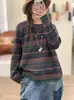 Nuevo Suéter de Punto Jacquard con Cuello Redondo, Manga Larga, Holgado, Versátil para Mujer, Colección Otoño/Invierno 2026