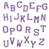 Pegatinas de tela bordadas 26 colores blanco y negro letras en inglés parche adhesivo número de uniforme escolar pinyin accesorios para ropa etiqueta de tela