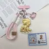 Novo Chaveiro My Little Pony Dourado Pingente de Bolsa Desenho Animado Pingente de Corrente de Celular Loja ao Vivo Douyin Atacado