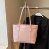 Bolsa de Ombro Simples de Moda Verão 2025 para Mulheres de Grande Capacidade para o Dia a Dia, Bolsa Tote de Estilo Coreano de Aparência Sofisticada