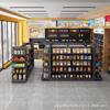 Prateleira de Supermercado Rack de Exibição Unilateral Confiável Montado na Parede Metal Multi-Camadas Supermercado Loja de Conveniência Armário de Exibição de Bebidas Lanches