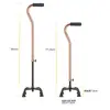 Muletas retráctiles para ancianos al por mayor muletas para ancianos aleación de aluminio multiengranaje ajustable antideslizantes muletas de cuatro patas