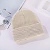 Gorro de Tricô Grosso Transfronteiriço, Gorro de Tricô Listrado, Gorro de Inverno Espesso Unissex, Gorro de Tricô para Cabeça Grande, Gorro de Tricô Feminino em Estoque