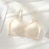 Ropa interior sin tirantes de dibujos animados transfronteriza para mujer de pecho pequeño, push-up, sujetador de soporte sin aros, soporte suave, sujetador para niñas que realza el busto
