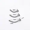 Varilla Curvada de Fondo Plano de Acero Inoxidable Varilla de Repuesto de Rosca Externa Simple Joyería para Piercings Europeos y Americanos Clavo de Labio Clavo de Ceja Accesorios DIY