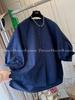 Estilo Casual de Alta Gama Estilo Francés Cuello Redondo Talla Grande Manga Corta Camisa Top Holgado para Mujer 2026 Estilo Nuevo A3816