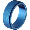 Anillos Giratorios Transfronterizos de Acero de Titanio Esmerilado, Anillos de Acero Inoxidable de Moda Europea y Americana para Parejas, Alivio del Estrés, Anillos de Exportación Transfronteriza al por Mayor
