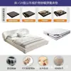 Cama de dormitorio estilo crema abrazando tela de algodón y lino cama dormitorio principal cama de boda cama tapizada suave cama con respaldo suave doble cama grande