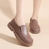 Transfronterizo 2023 Zapatos Nuevos Mujer Estilo Coreano Piel Genuina Antideslizantes Mocasines Versátiles Piernas Zapatos Casuales Zapatos de Piel de Vaca