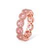 Anillo de Hielo Azucarado Completo de Circonita Estilo Europeo y Americano Flor de Ciruelo Completa de Circonita Anillo Hip-Hop Chapado en Oro Real para Pareja Hombres y Mujeres