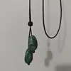 Collar Colgante de Gota de Agua Difuminada Trenzada Estilo Antiguo Cadena de Suéter Retráctil Estilo Chino Retro Joyería de Alta Gama Venta al por Mayor