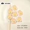 Assando Pão, Ursos e Coelhos Fofos, Contas Artesanais DIY, Estilo Ins Estética de Alto Valor, Contas Acrílicas Dupla Face Femininas
