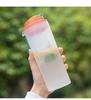 Vaso de plástico mágico portátil de una sola capa para batido de proteína en polvo, transparente, para deportes y fitness, regalo