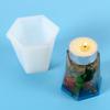 Molde de silicona para adornos de seis lados de resina epoxi de cristal DIY, adornos para velas, molde de resina epoxi, bandeja molde para resina epoxi