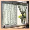 5 Cortinas Semiacortinas Florales Estilo Coreano Semioscuras Transmiten Luz pero No Transparentes, Autoadhesivas Sin Taladro, Tela de Cortina de Algodón y Lino Pastoral