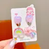 Brincos de Clipe de Orelha Cor Gelatina Infantil 2025 Novo Fofo Meninas Brincos Indolores Meninas Bebê Brincos Pingente de Orelha Não Machuca