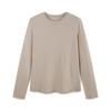 Nova Malha Emagrecedora Outono e Inverno Camisa Base de Lã Estilo Coreano Roupa de Baixo Outono e Inverno Gola Redonda Emagrecedora Manga Longa Blusa Feminina