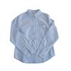 Nova Camisa Listrada Fresca Artística Solta de Outono e Primavera Manga Longa Oxford Branca e Azul Feminina