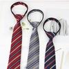 Corbata Rayada de Puntos Jk/Dk Estilo Preppy Estudiante Estilo Japonés Corbata Jk Cremallera Libre Jk Corbata Perezosa Venta al por Mayor