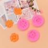 Molde de silicona con forma de lirio, lila y rosa para decoración de tartas de yeso, herramientas para hornear chocolate