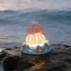 Lámpara de Concha y Erizo de Mar Cubierta de Vidrio Luz Nocturna Decoración de Escritorio de Dormitorio Regalo de Cumpleaños Hecho a Mano Creativo para Novia