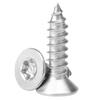 Tornillo autorroscante de cabeza avellanada con ranura de ciruela antirrobo de acero inoxidable 304, tornillo autorroscante de cabeza plana interior M3/M4/M5/M6