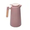 Garrafa Térmica de Plástico com Alça de Madeira Escandinávia Nude 1L - Lyor