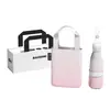 Paraguas Compacto Portátil de Alto Valor con Color Degradado para Niñas, Doble Uso para Sol y Lluvia, Paraguas Plegable Manual con Protección Solar