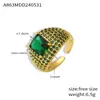 Estilo britânico Nova entrada Luxo Moda Material de cobre Jóias Micro-incrustado Super Flash Group Anel de diamante Celebridade da Internet Elegante Anel All-match