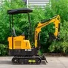Excavadora de Minicadena Europea y Americana de Exportación, Rastrillo para Cavar Hoyos de Árboles Doméstico, Máquina para Agarrar Madera, Excavadora Multifunción de 1.5t