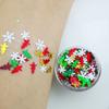 Lentejuelas navideñas de gran venta transfronterizas con forma de árbol de Navidad, copos de nieve ultrafinos, láser, estrella de cinco puntas, gel para manualidades, arena para gotear.