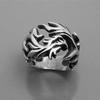 Anillo con Patrón de Dragón Audaz para Hombre, Anillo de Dragón Vintage S925, Anillo Elegante para Hombre, Anillo Único y de Moda, Estilo Coreano y Japonés