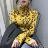 Camisa de cuello alto de medio otoño para mujer, estilo occidental nuevo de Europa interior, camisa pequeña de moda, ajustada, de una pieza, entrega de comercio exterior