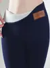 Leggings exclusivos de vellón de cordero para otoño e invierno transfronterizos, pantalones ajustados de cintura alta para mujer, pantalones cálidos, pantalones de yoga lisos con forro de vellón y engrosados