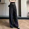 Pantalones Negros de Pierna Ancha para Mujer 2026 Nuevo Primavera y Otoño Sueltos Estilo Bf Estilo Perezoso Caídos Relajados Rectos Casuales