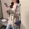 Primavera y otoño Nuevo cárdigan de punto con parte superior gruesa suéter holgado estilo coreano para mujer moda femenina talla grande abrigo estilo perezoso moda