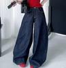 Traje para niña Camiseta de cuello redondo Jeans rectos de corte recto Ropa para niños Suelto Pierna ancha Moderno Pantalón de dos piezas para niños