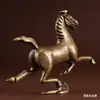 Adorno de Caballo Galopando con Golondrina Volando Chapado en Cobre, Mascota de Té para Decoración del Hogar, Adorno Artesanal Vintage de Cobre para Mesa