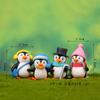 4 Pingüino Vida versión pollo coreano creativo hecho a mano micro-paisaje DIY jardinería paisajismo muñeco