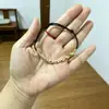 Pulseira de 7 contas de arroz imitação de cinábrio, sete contas de arroz, três douradas, quatro prateadas, pulseira pequena de contas de arroz, pulseira de contas de arroz, novo produto 2026