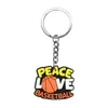 Llavero Colgante de Baloncesto de Dibujos Animados Llavero de Bola de Goma Suave de PVC Decoración DIY para Mochila Accesorios de Amazon Venta al por Mayor