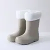 Botas de Lluvia Cálidas para Niños 2026 Nuevo Invierno Súper Ligeras de Media Caña Antideslizantes Suaves Botas de Lluvia para Niños Niñas Bebés Zapatos de Agua