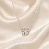 Collar de estilo coreano con trébol de cuatro hojas de plata, estilo frío, para mujer, de lujo, con colgante de hoja de la suerte.