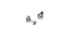 Pendientes Redondos de Acero Inoxidable 316L para Pastel con Diamantes Pendientes de Barra de Placa de Hierro de Acero de Titanio Simples Pendientes Populares Transfronterizos Joyería
