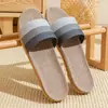 Pantuflas de Lino para Primavera, Otoño y Verano, Pantuflas de Verano Tejidas de Paja de Ratán con Suela Gruesa para Hombres y Mujeres, Adecuadas para Uso en Casa y en Interiores