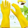 Luvas de Látex para Tendão de Boi de Nanyang Luvas de Borracha Couro para Lavar Louça Limpeza Doméstica Luvas de Látex Espessadas Resistentes a Ácidos e Álcalis